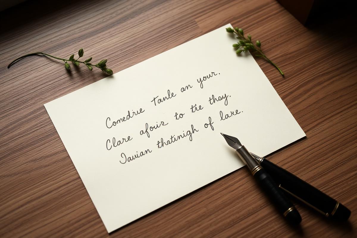 Warm handwritten note