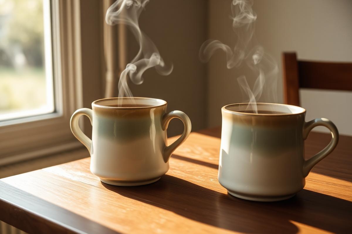 Two people in quiet conversation